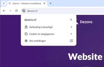 Voorbeeld van veilige https verbinding in Chrome.
