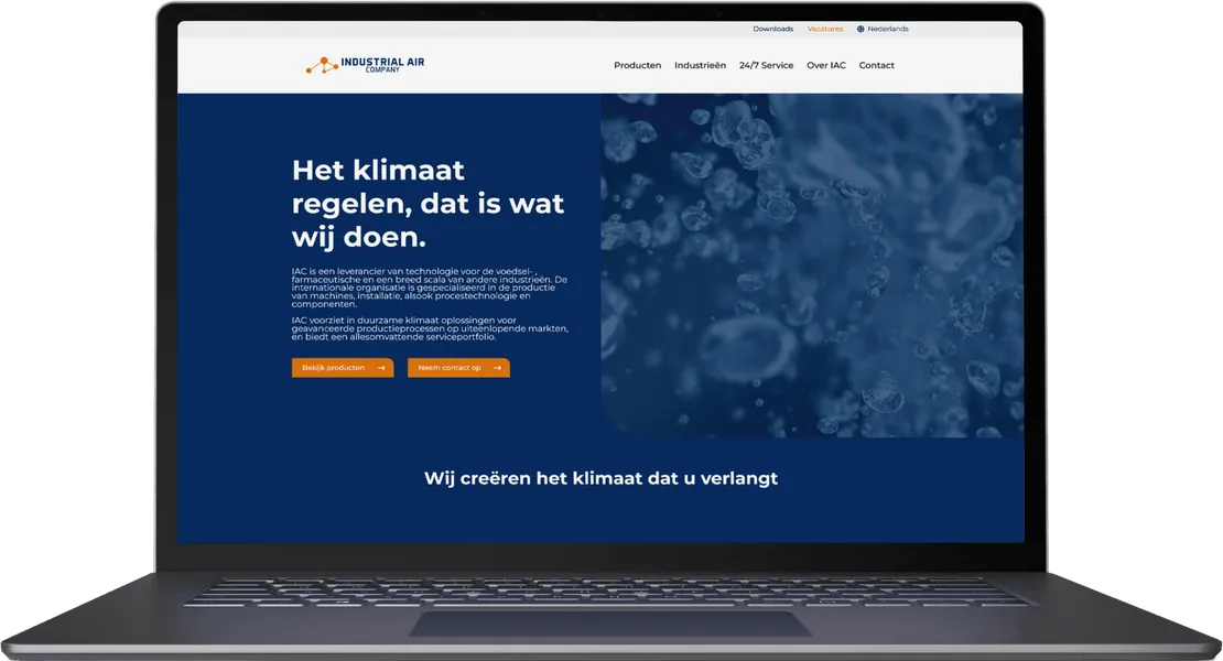 website laten maken door dezons, laptop voorbeeld