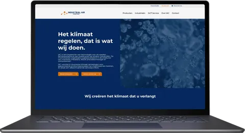 website laten maken door dezons, laptop voorbeeld